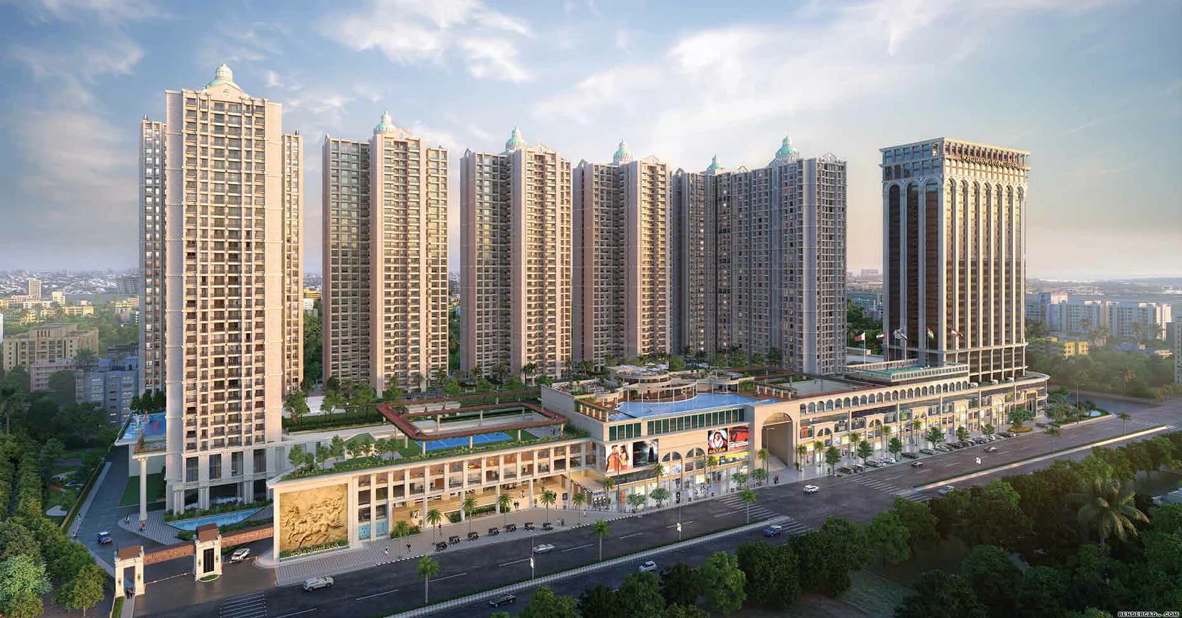 Aerial view of the Sai World Dreams township